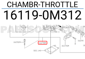 Nissan 161190M312 CHAMBR-THROTTLE
