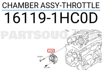 Nissan 161191HC0D CHAMBER ASSY-THROTTLE