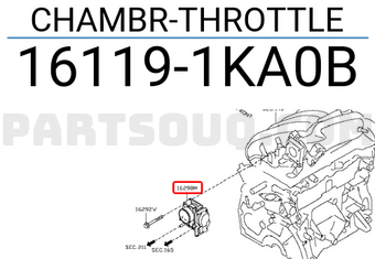 Nissan 161191KA0B CHAMBR-THROTTLE
