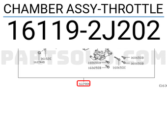 Nissan 161192J202 CHAMBER ASSY-THROTTLE