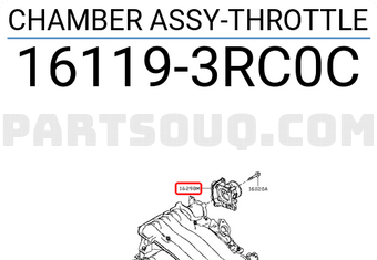 Nissan 161193RC0C CHAMBER ASSY-THROTTLE