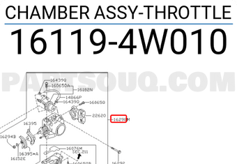 Nissan 161194W010 CHAMBER ASSY-THROTTLE