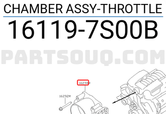 Nissan 161197S00B CHAMBER ASSY-THROTTLE