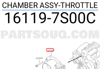 Nissan 161197S00C CHAMBER ASSY-THROTTLE