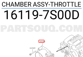 Nissan 161197S00D CHAMBER ASSY-THROTTLE