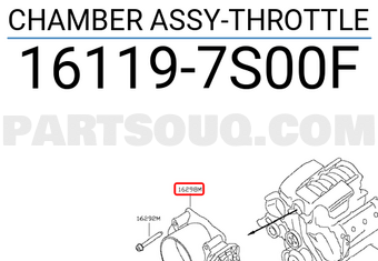 Nissan 161197S00F CHAMBER ASSY-THROTTLE