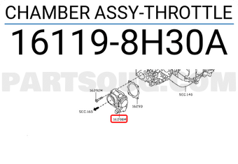 Nissan 161198H30A CHAMBER ASSY-THROTTLE