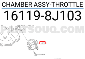Nissan 161198J103 CHAMBER ASSY-THROTTLE