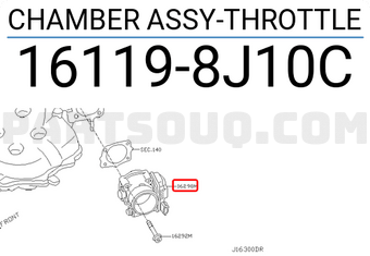 Nissan 161198J10C CHAMBER ASSY-THROTTLE