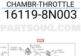 Nissan 161198N003 CHAMBR-THROTTLE