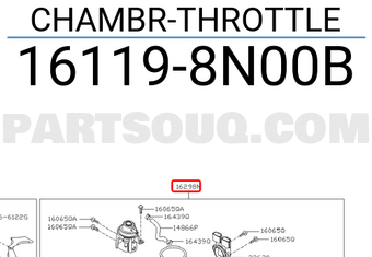 Nissan 161198N00B CHAMBR-THROTTLE