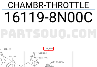 Nissan 161198N00C CHAMBR-THROTTLE