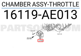 Nissan 16119AE013 CHAMBER ASSY-THROTTLE