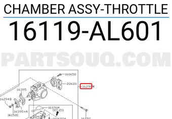 Nissan 16119AL601 CHAMBER ASSY-THROTTLE