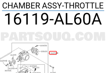 Nissan 16119AL60A CHAMBER ASSY-THROTTLE