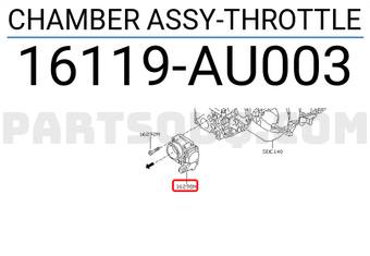 Nissan 16119AU003 CHAMBER ASSY-THROTTLE