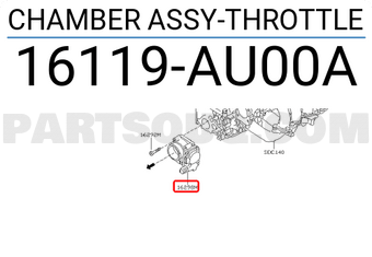 Nissan 16119AU00A CHAMBER ASSY-THROTTLE