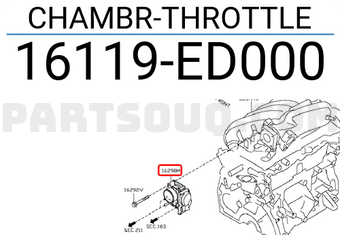 Nissan 16119ED000 CHAMBR-THROTTLE