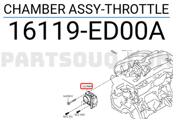 Nissan 16119ED00A CHAMBER ASSY-THROTTLE