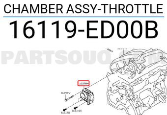 Nissan 16119ED00B CHAMBER ASSY-THROTTLE
