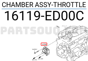 Nissan 16119ED00C CHAMBER ASSY-THROTTLE