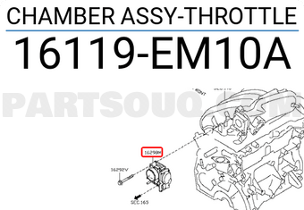 Nissan 16119EM10A CHAMBER ASSY-THROTTLE