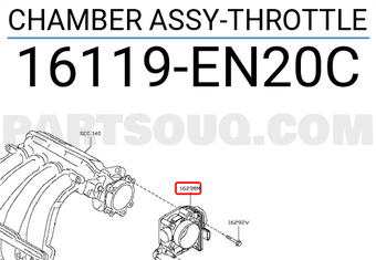 Nissan 16119EN20C CHAMBER ASSY-THROTTLE