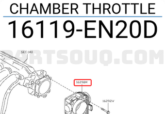Nissan 16119EN20D CHAMBER THROTTLE