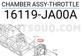 Nissan 16119JA00A CHAMBER ASSY-THROTTLE
