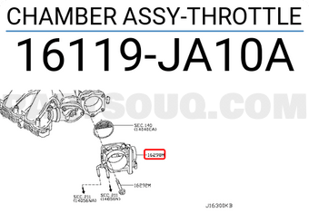 Nissan 16119JA10A CHAMBER ASSY-THROTTLE