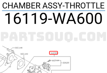 Nissan 16119WA600 CHAMBER ASSY-THROTTLE