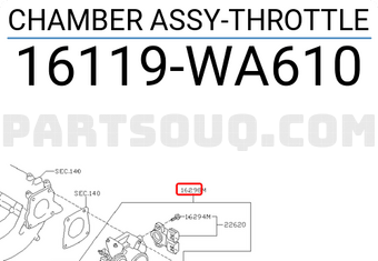 Nissan 16119WA610 CHAMBER ASSY-THROTTLE