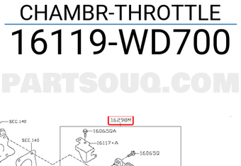 Nissan 16119WD700 CHAMBR-THROTTLE