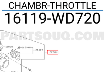 Nissan 16119WD720 CHAMBR-THROTTLE