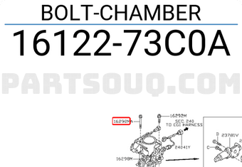 Nissan 1612273C0A BOLT-CHAMBER