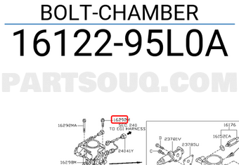 Nissan 1612295L0A BOLT-CHAMBER