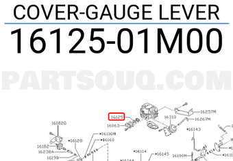 Nissan 1612501M00 COVER-GAUGE LEVER