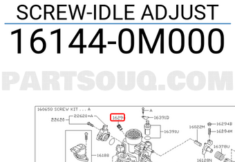 Nissan 161440M000 SCREW-IDLE ADJUST
