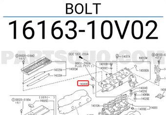 Nissan 1616310V02 BOLT