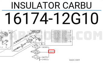 Nissan 1617412G10 INSULATOR CARBU