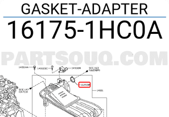 Nissan 161751HC0A GASKET-ADAPTER