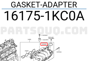 Nissan 161751KC0A GASKET-ADAPTER