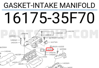 Nissan 1617535F70 GASKET-INTAKE MANIFOLD