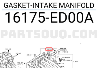 Nissan 16175ED00A GASKET-INTAKE MANIFOLD
