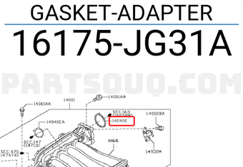 Nissan 16175JG31A GASKET-ADAPTER