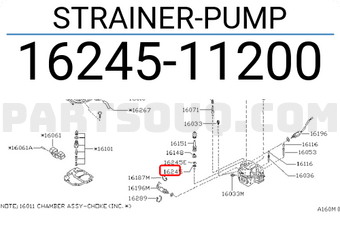 Nissan 1624511200 STRAINER-PUMP