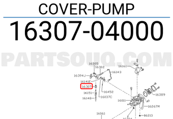 Nissan 1630704000 COVER-PUMP