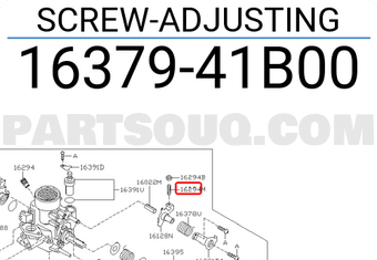 Nissan 1637941B00 SCREW-ADJUSTING