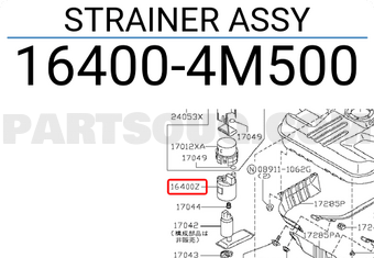 Nissan 164004M500 STRAINER ASSY