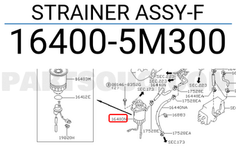 Nissan 164005M300 STRAINER ASSY-F